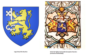 Evolution des armoiries de Dourlers