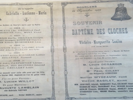 Baptême des cloches
